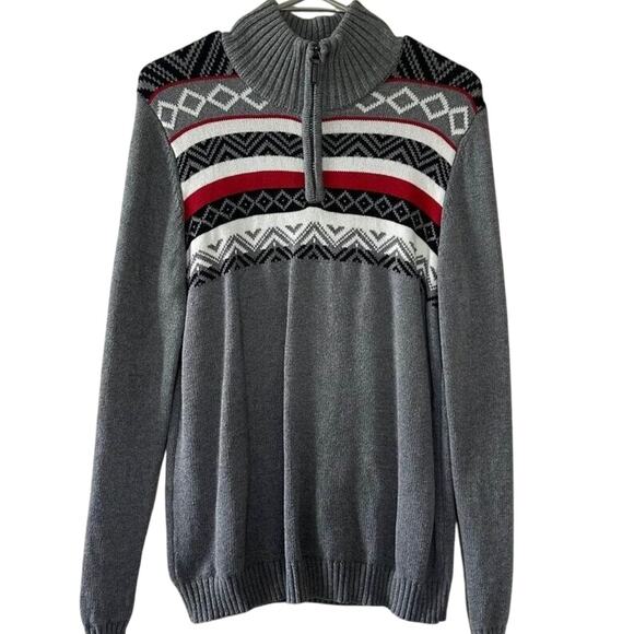 EUC Boys Chaps Gray Sweater sz 18/20 - Picture 1 of 3